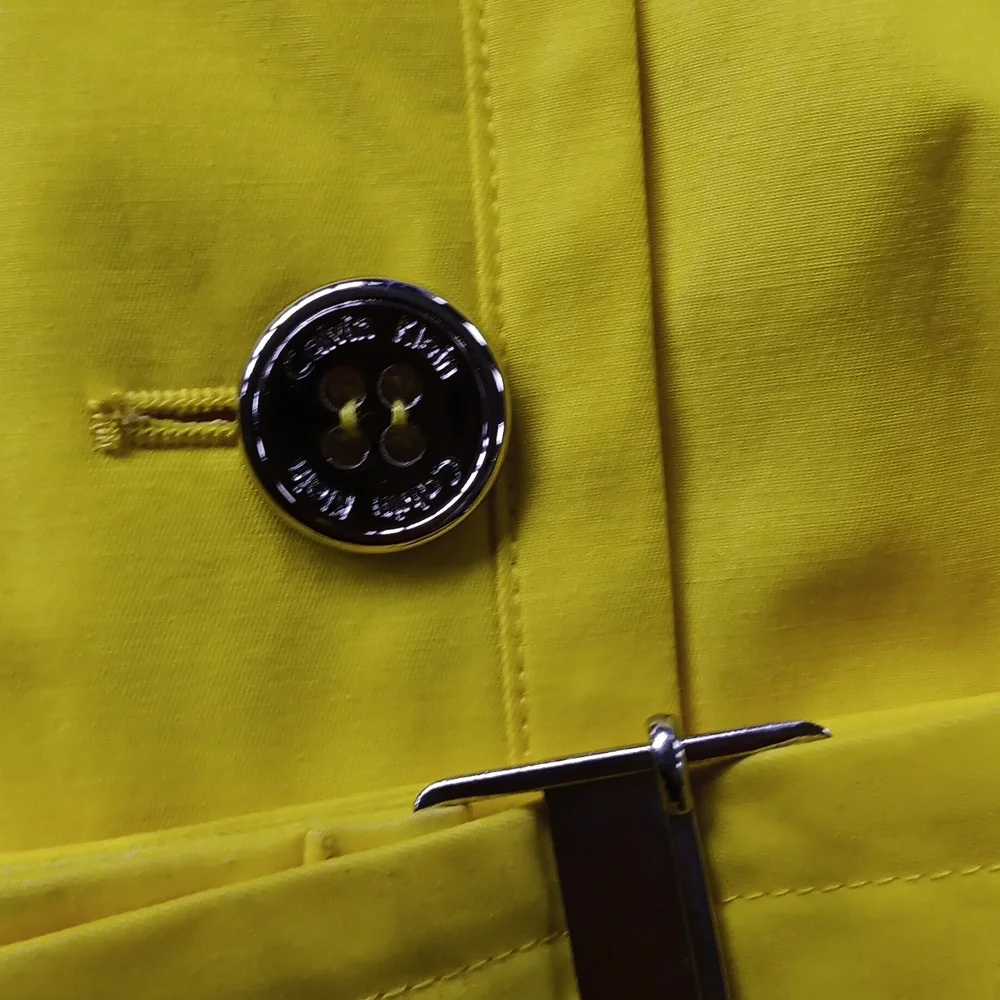 NEW Calvin Klein Vibrant Yellow Trench Coat - Picture 3 of 4